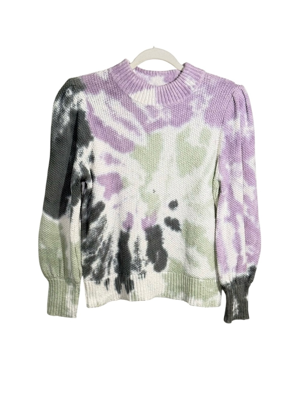 Madewell Tie-Dye Puff-Sleeve Sweater cotton Medium